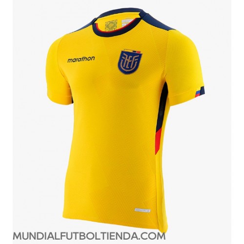 Camiseta Ecuador Primera Equipación Replica Mundial 2022 mangas cortas
